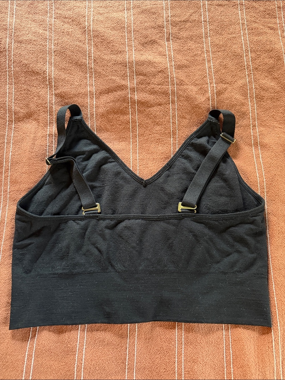 Classic Black Seamless V-Neck Bralette - Picture 2 of 4